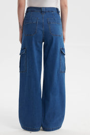 Jeans Mujer Calce Recto Azul