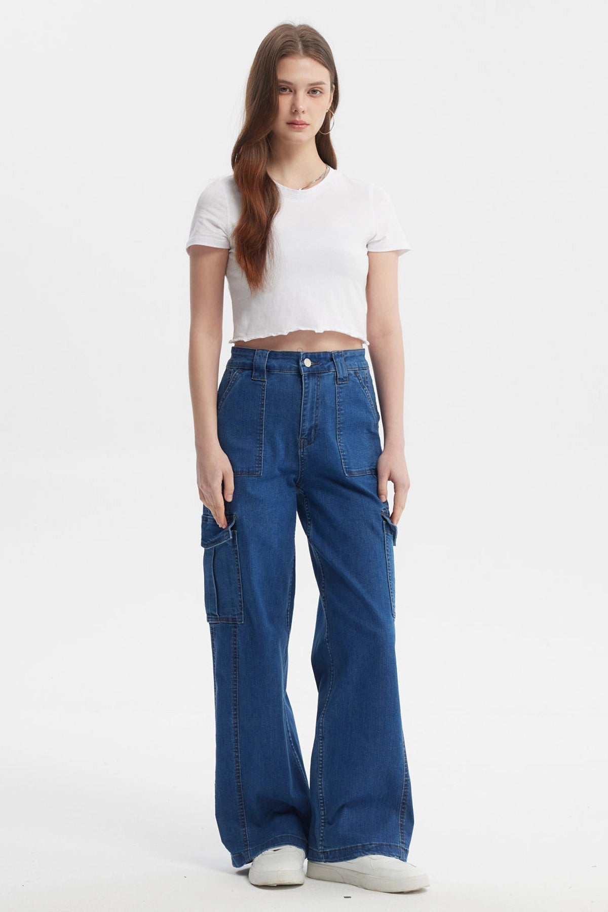 Jeans Mujer Calce Recto Azul