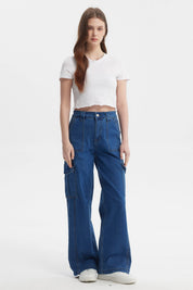 Jeans Mujer Calce Recto Azul