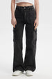 Jeans Mujer Calce Recto Negro