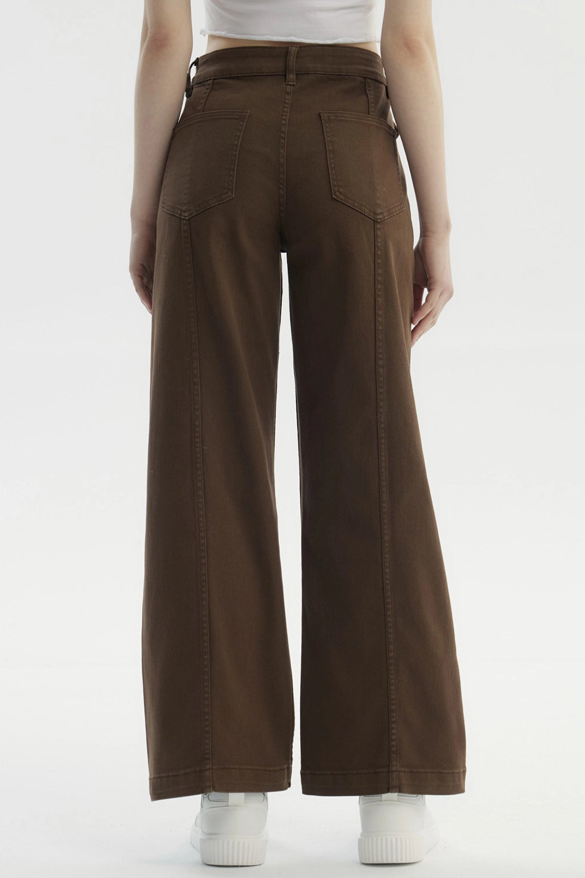 Jeans Mujer Baggy Moda Café