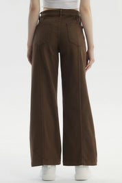 Jeans Mujer Baggy Moda Café