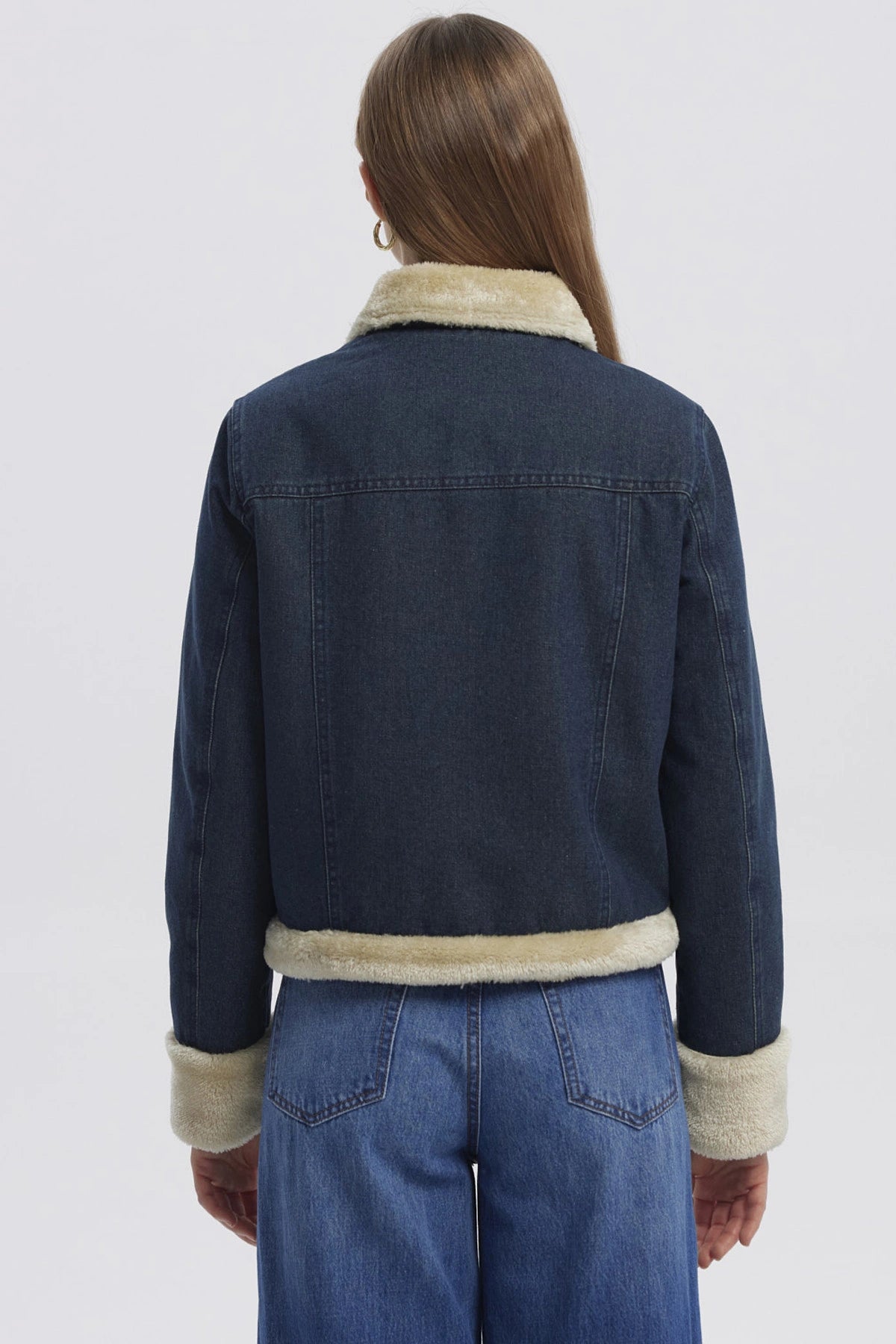 Chaqueta Mujer Cuello De Solapa Azul Oscuro
