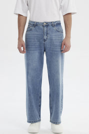 Jeans Hombre Straight Azul Claro