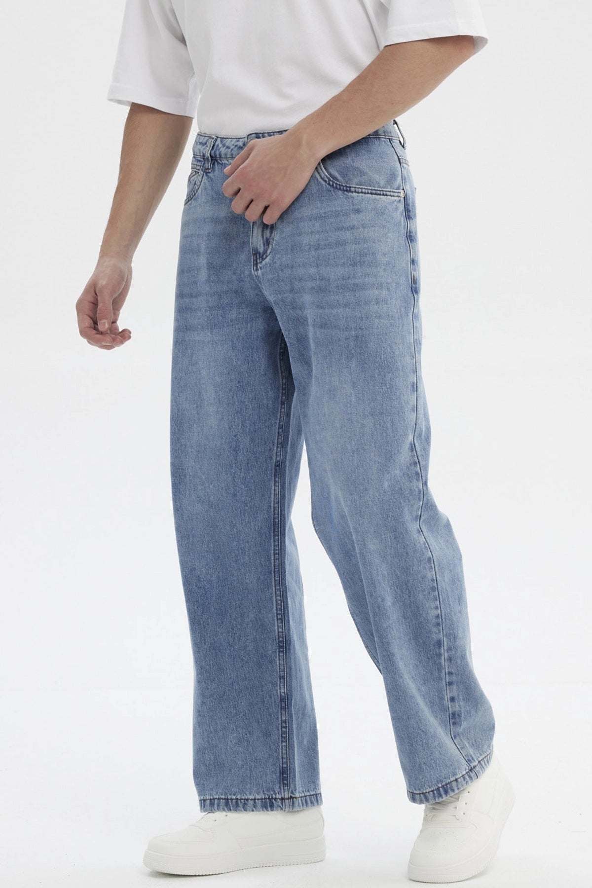 Jeans Hombre Straight Azul Claro