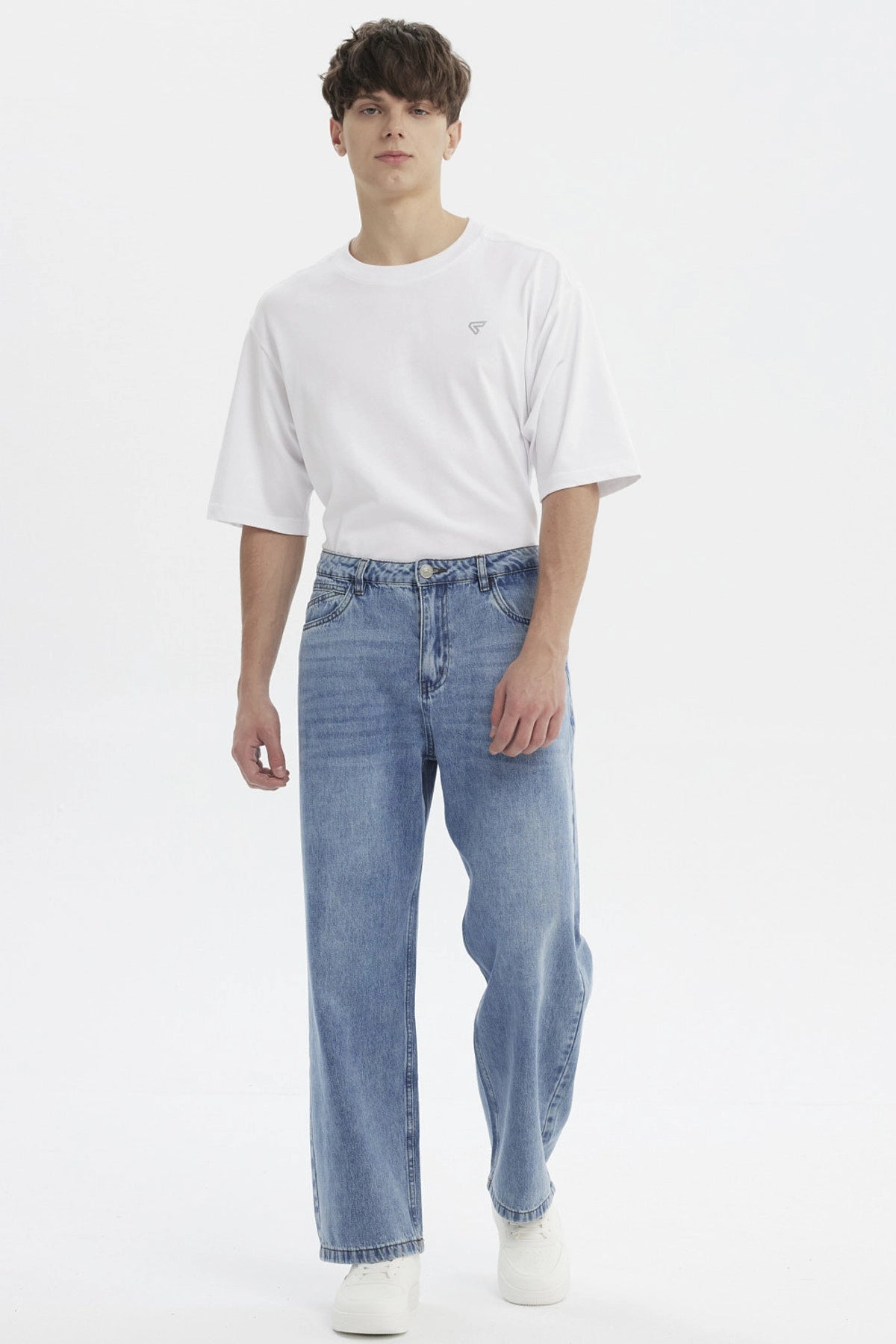 Jeans Hombre Straight Azul Claro