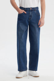 Jeans Hombre Baggy Azul Retro