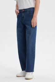 Jeans Hombre Baggy Azul Retro