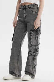 Jeans Mujer Calce Recto Negro