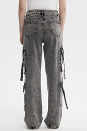 Jeans Mujer Calce Recto Negro