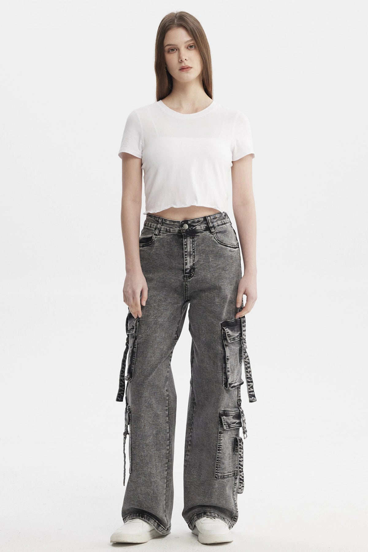 Jeans Mujer Calce Recto Negro