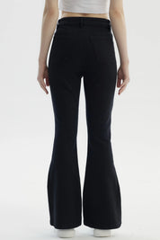Jeans Mujer Moda Flare Negro