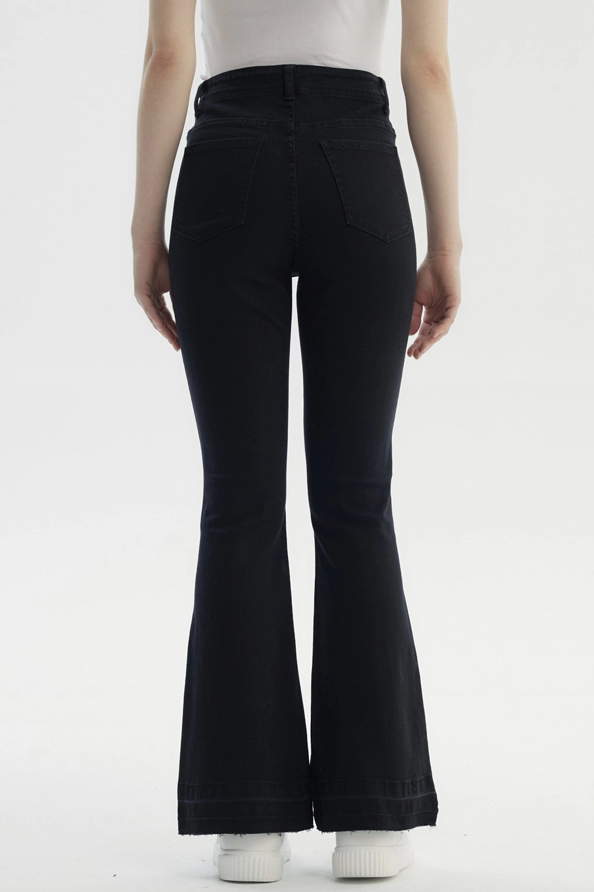 Jeans Mujer Moda Flare Negro