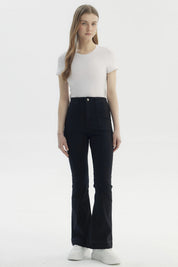 Jeans Mujer Moda Flare Negro