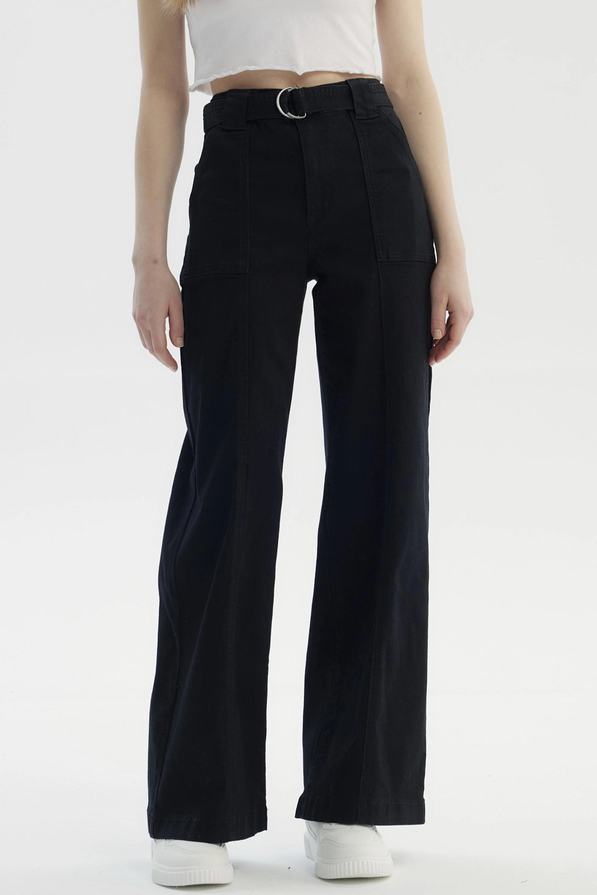 Jeans Mujer Palazzo Negro