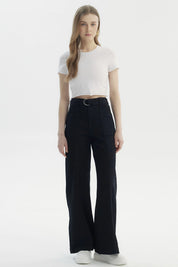 Jeans Mujer Palazzo Negro