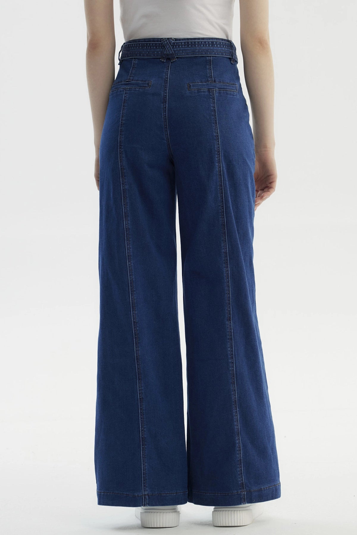 Jeans Mujer Palazzo Azul Oscuro