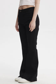 Jeans Mujer Moda Flare Negro