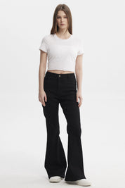 Jeans Mujer Moda Flare Negro