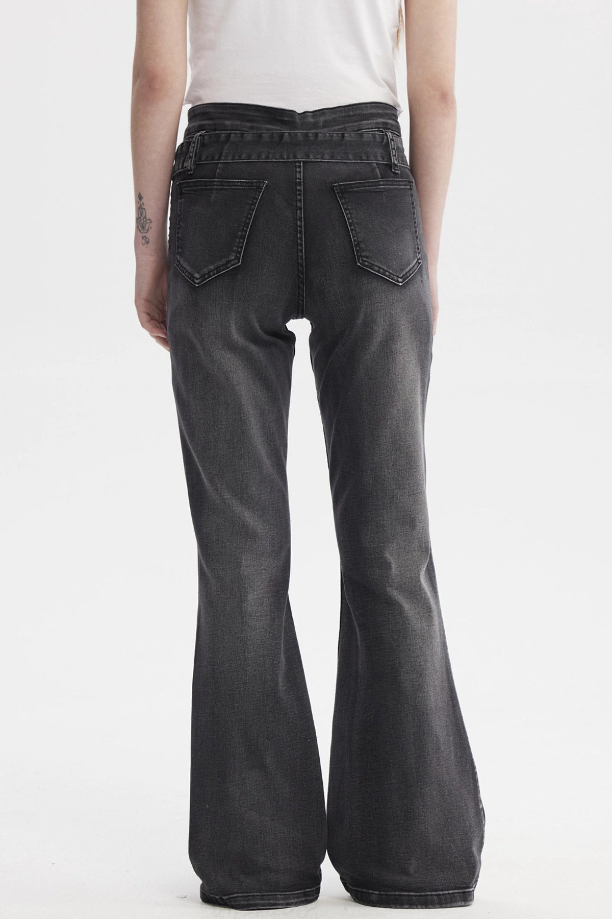 Jeans Mujer Moda Flare Negro