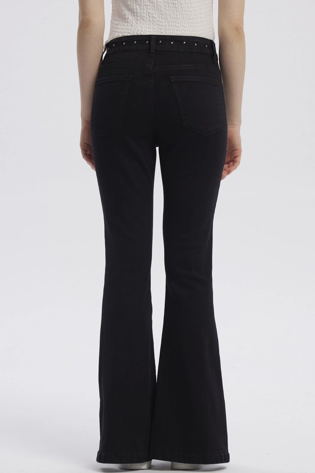Jeans Mujer Moda Flare Negro