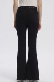 Jeans Mujer Moda Flare Negro