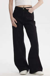 Jeans Mujer Wide Leg Negro