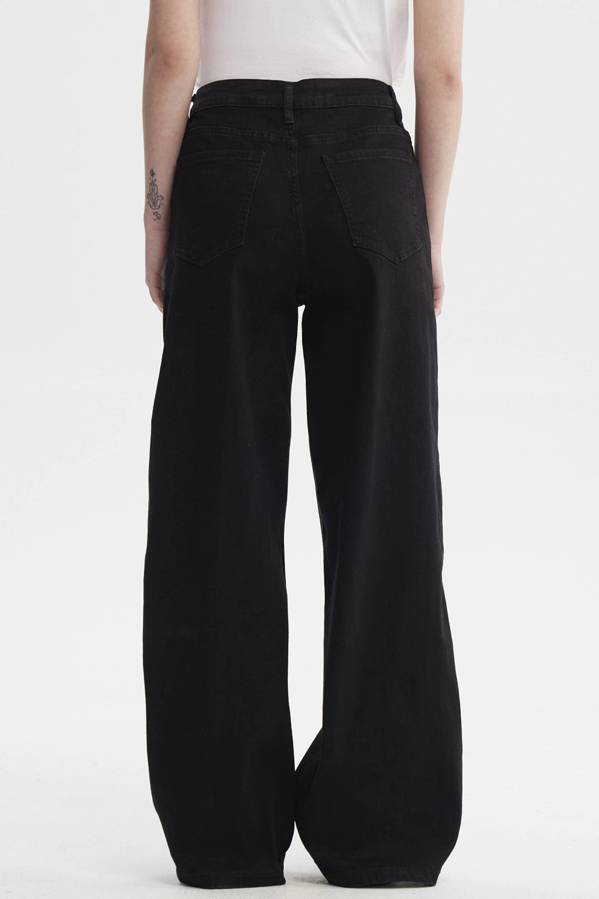 Jeans Mujer Wide Leg Negro