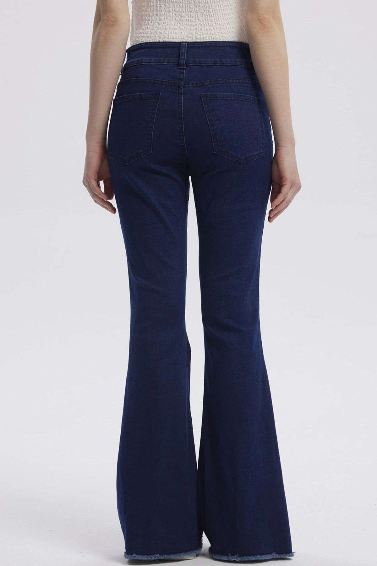 Jeans Mujer Moda Flare Azul Indigo
