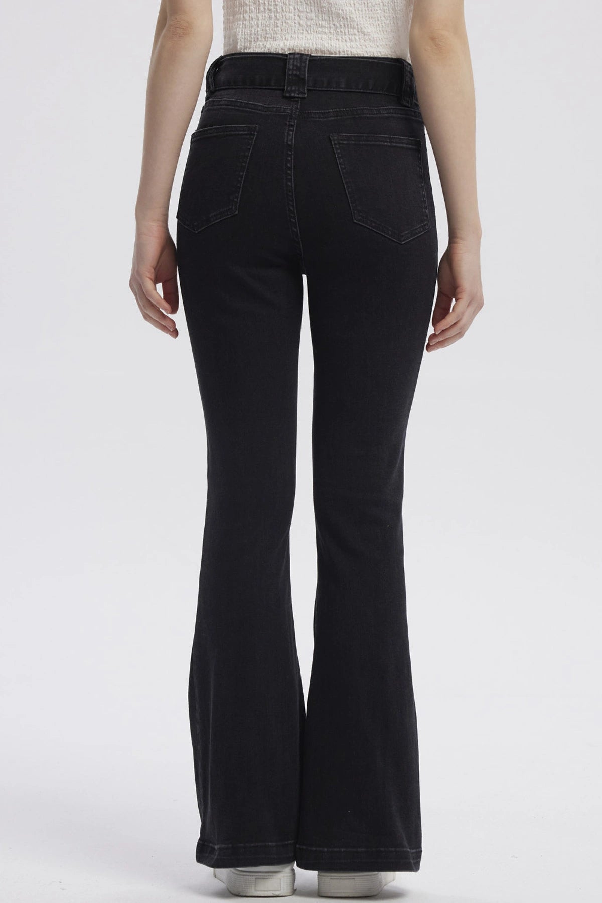 Jeans Mujer Moda Flare Negro