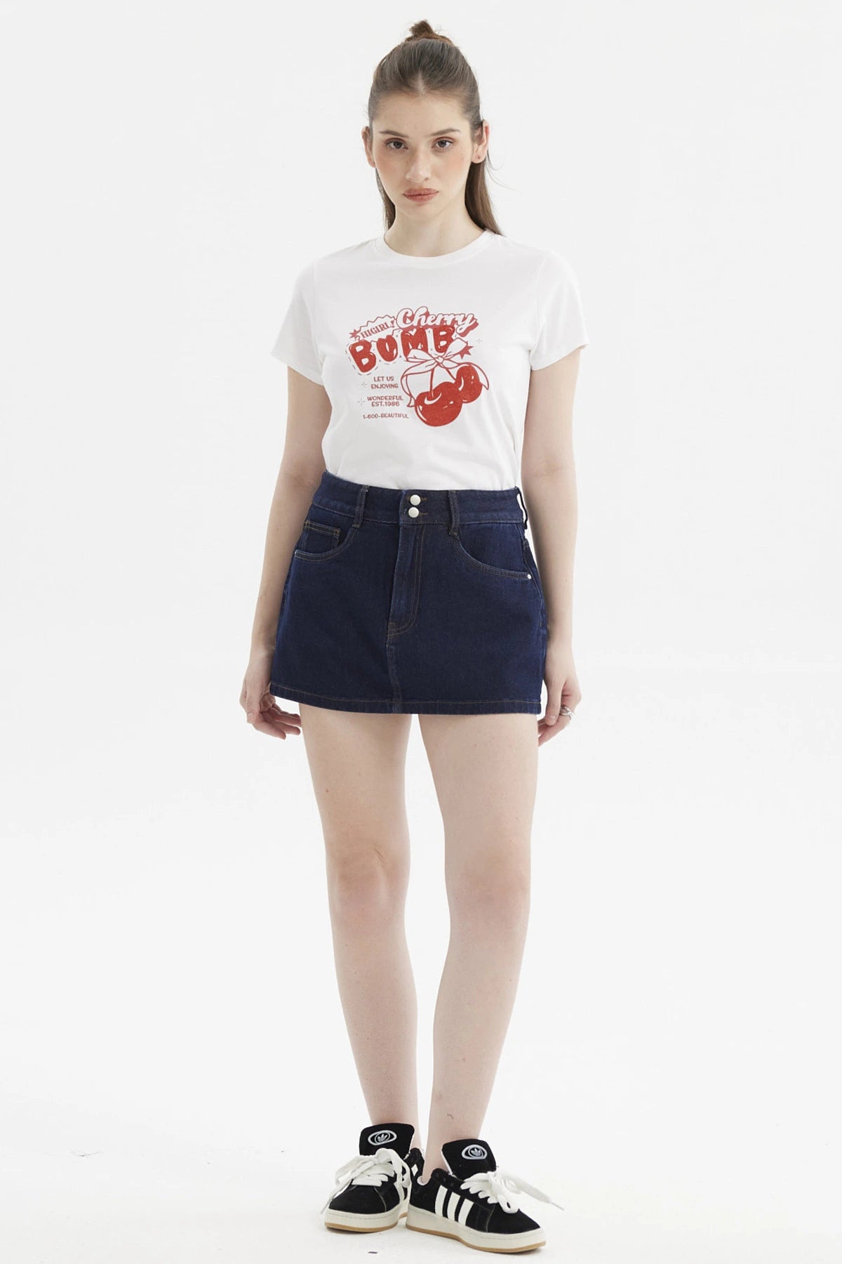 Falda Mujer Casual Azul Indigo