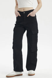 Jeans Mujer Calce Recto Negro