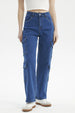 Jeans Mujer Calce Recto Azul