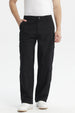 Jeans baggy negro para hombre con bolsillos cargo laterales estilo casual y urbano