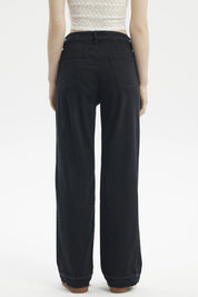 Jeans Mujer Calce Recto Negro