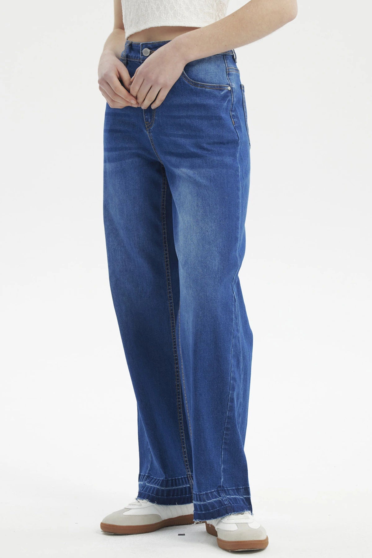 Jeans Mujer Calce Recto Azul