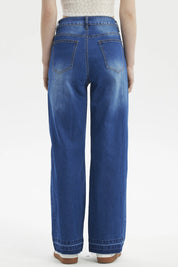 Jeans Mujer Calce Recto Azul