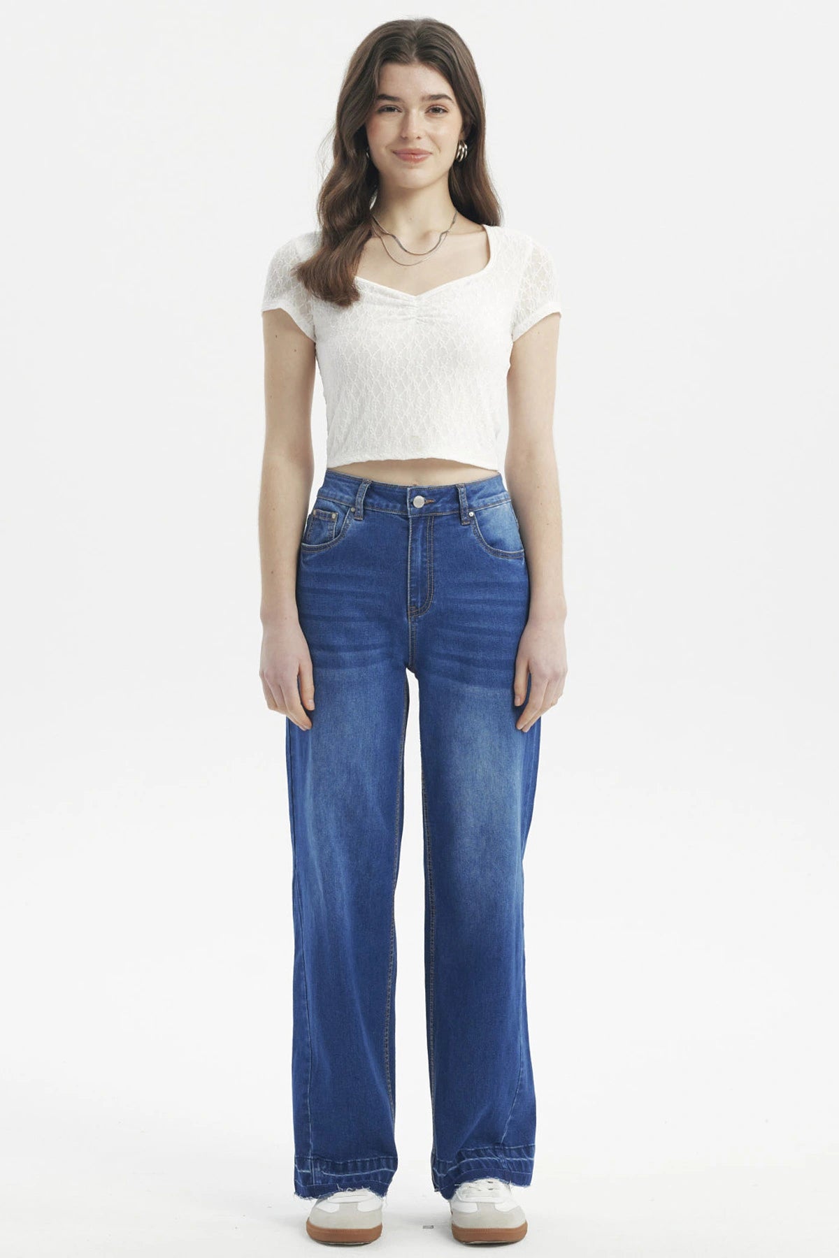 Jeans Mujer Calce Recto Azul