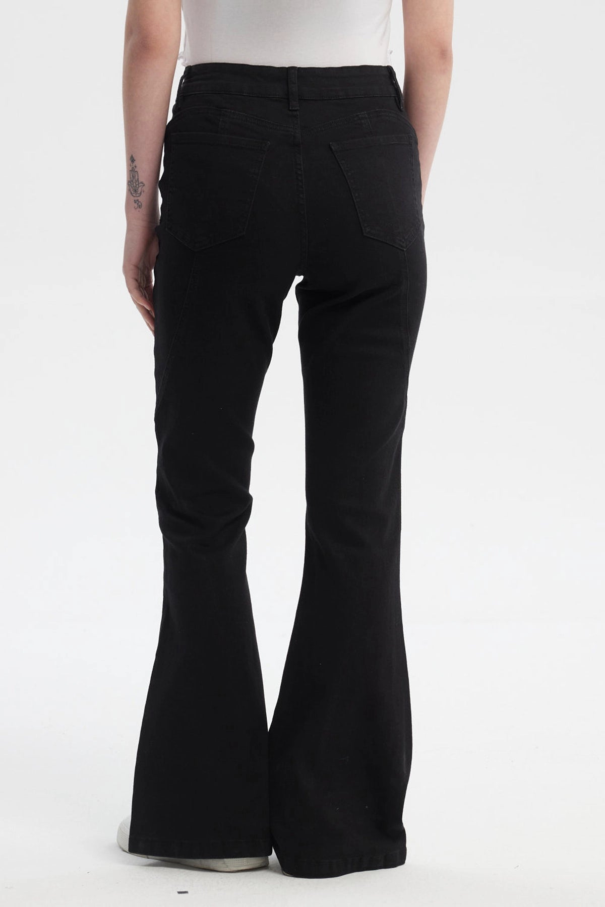 Jeans Mujer Moda Flare Negro