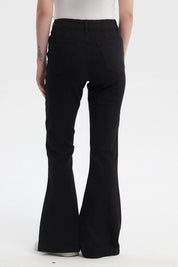 Jeans Mujer Moda Flare Negro