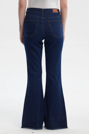 Jeans Mujer Moda Flare Azul