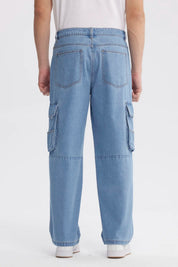 Jeans Hombre Baggy Azul Claro