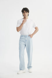 Jeans Straight Hombre Celeste