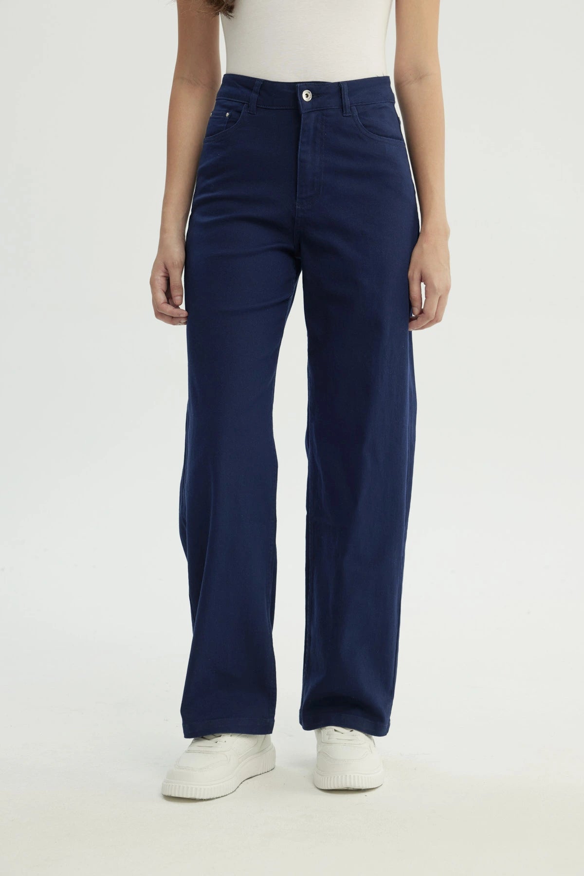 Jeans Mujer Calce Recto Azul Oscuro