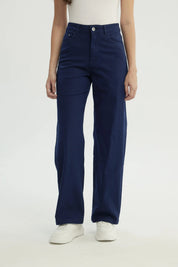 Jeans Mujer Calce Recto Azul Oscuro
