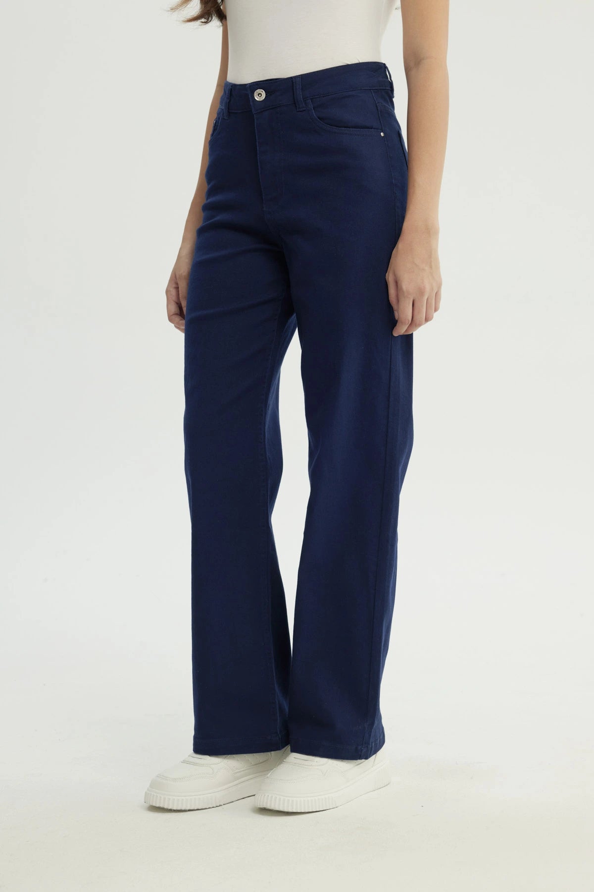 Jeans Mujer Calce Recto Azul Oscuro