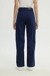 Jeans Mujer Calce Recto Azul Oscuro