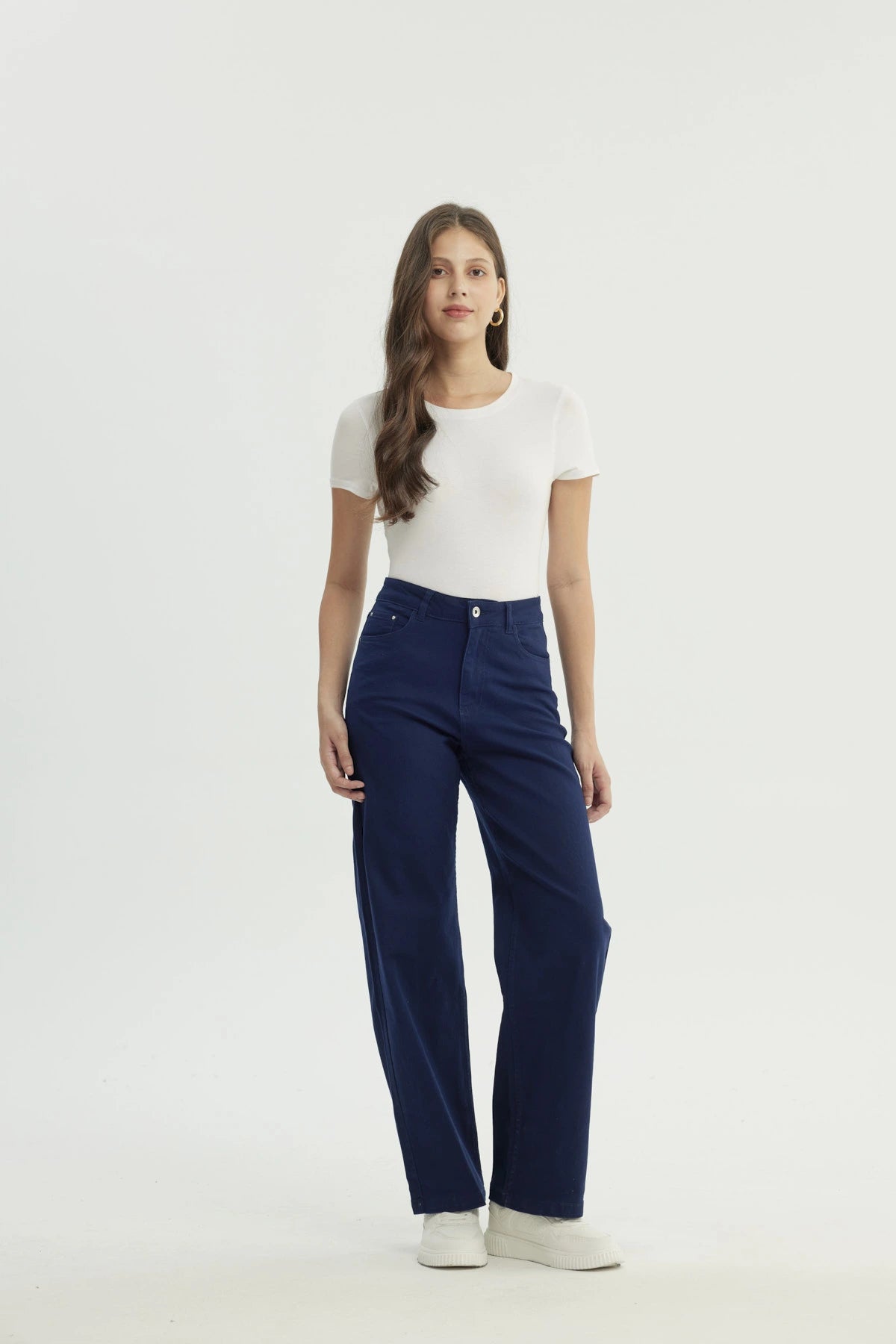 Jeans Mujer Calce Recto Azul Oscuro