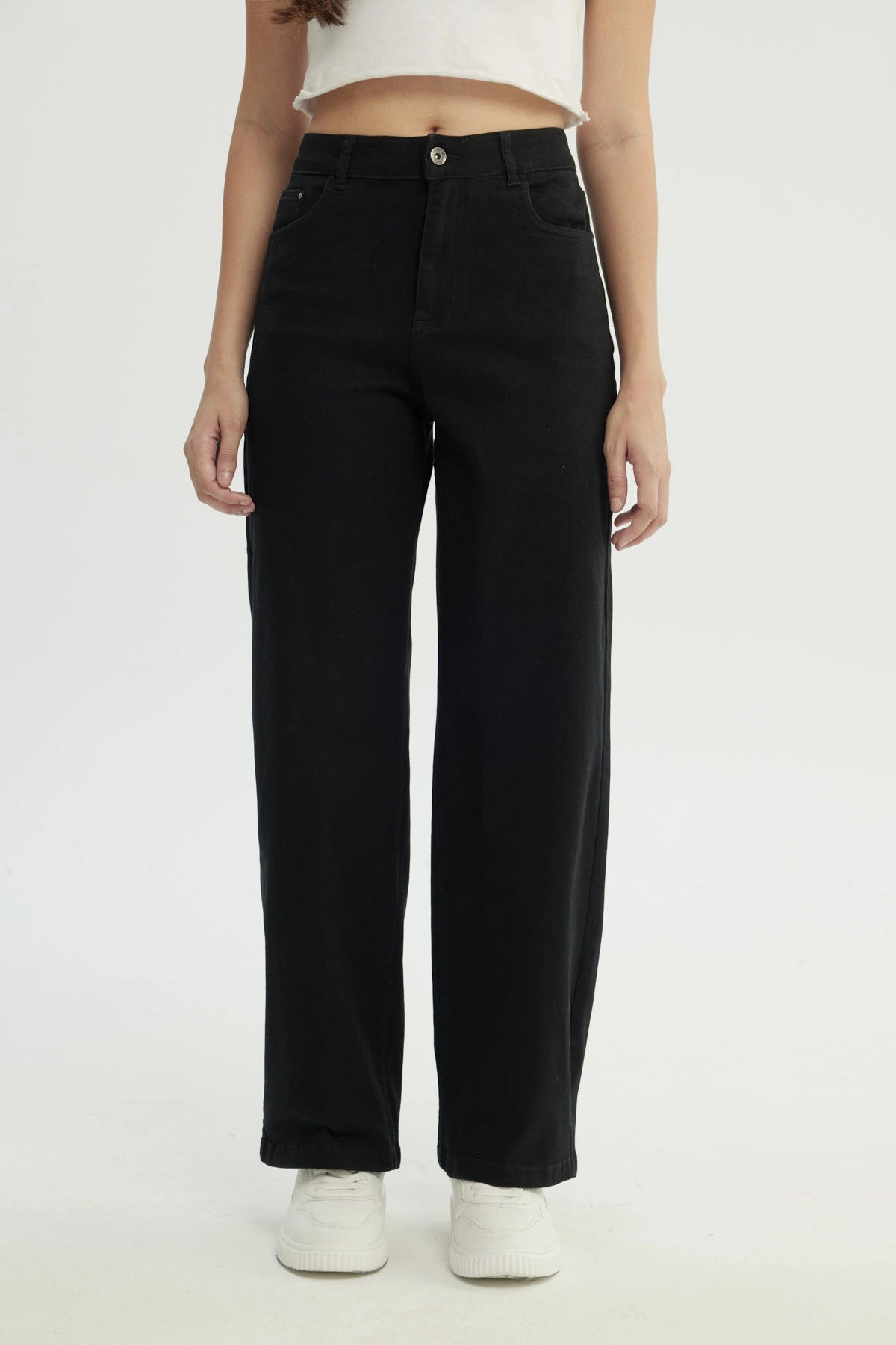 Jeans Mujer Calce Recto Negro