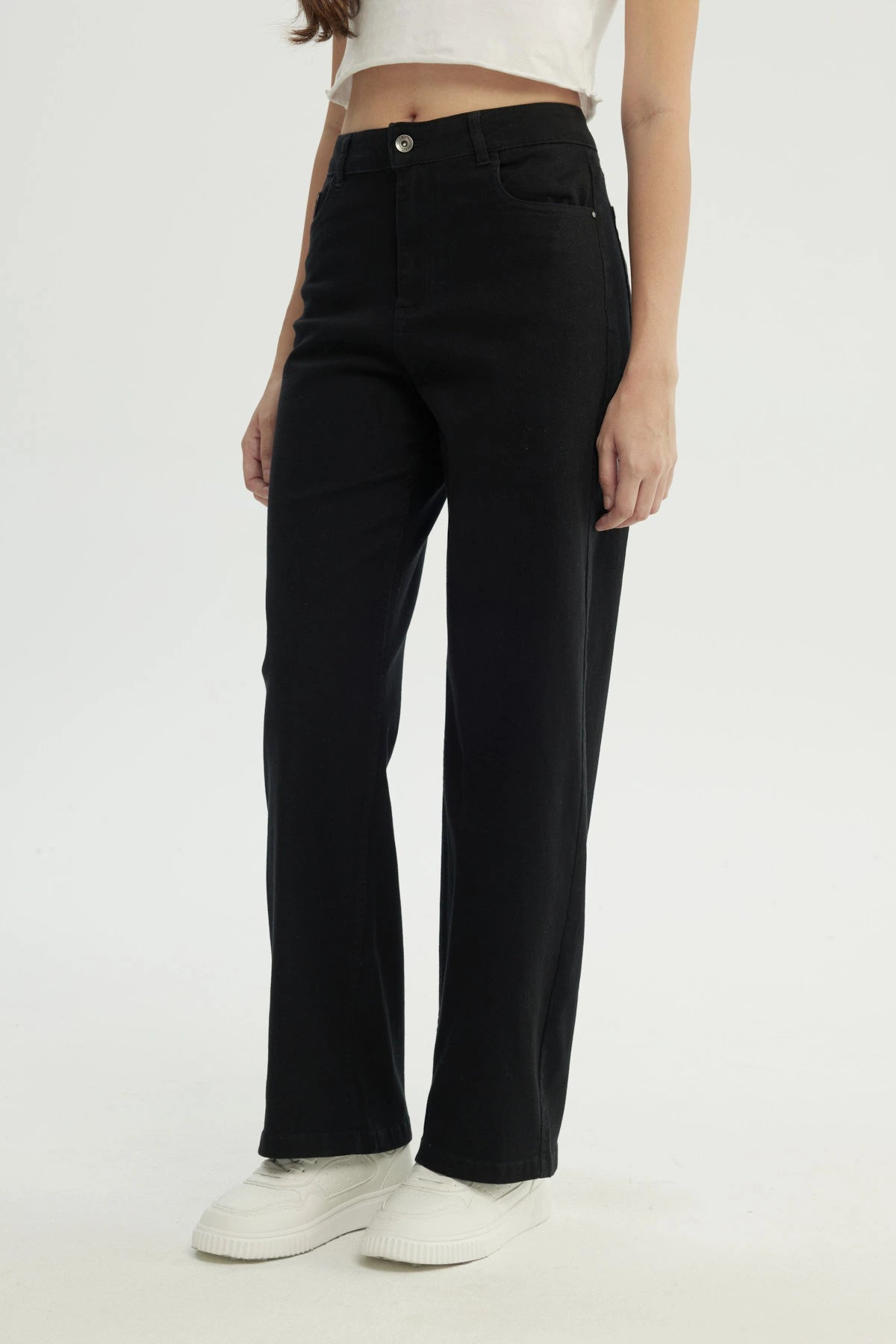 Jeans Mujer Calce Recto Negro